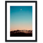 Teal Sunset Beach Print, Moon, Black Frame By Wright and Roam