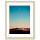 Teal sunset beach photograph, natural wood frame, Wright and Roam