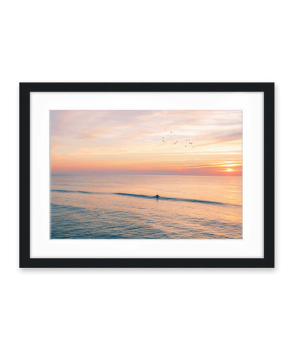 Sunrise Wrightsville Beach Photograph, black frame