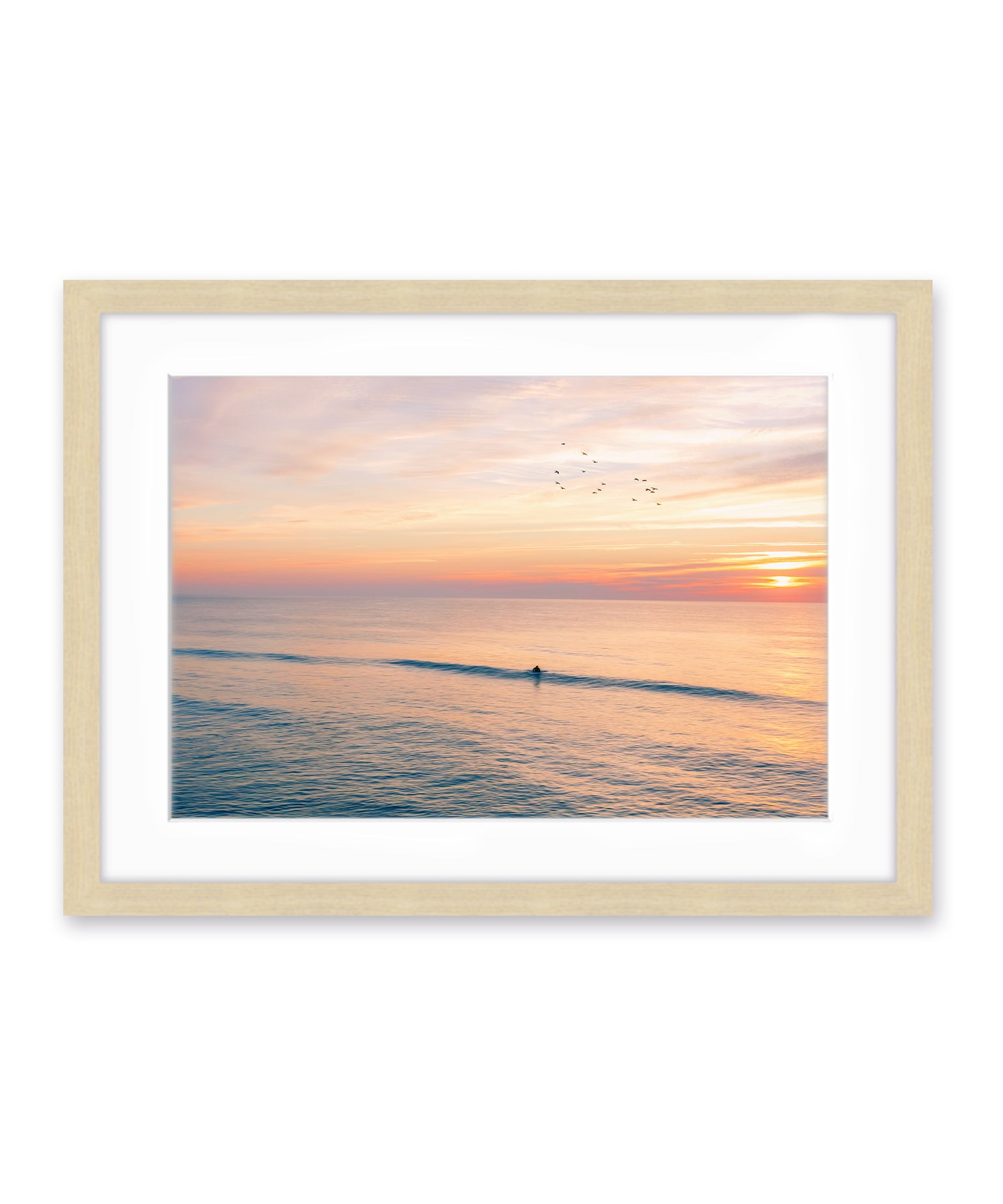 Sunrise Wrightsville Beach Photograph, wood frame