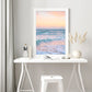 White Desk Office Decor, Pastel Colorful Waves Photograph by Wright and Roam