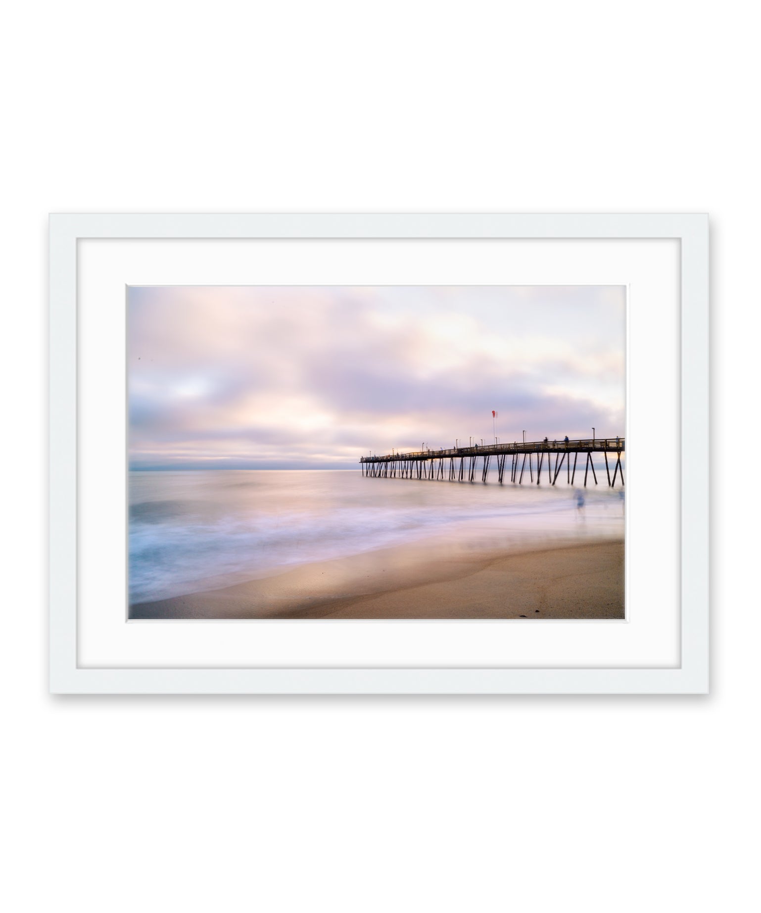 Outer Banks, Sunrise Beach Photograph, White Frame