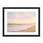 Pastel Warm Sunset on Wrightsville Beach Photograph with Black Frame by Wright and Roam