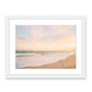Pastel Warm Sunset on Wrightsville Beach Photograph with White Frame by Wright and Roam