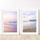 pastel pink and purple sunrise beach photographs, Wright and Roam