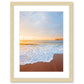 Blue Pastel Sunrise Wrightsville Beach Photograph, Natural Wood Frame by Wright and Roam