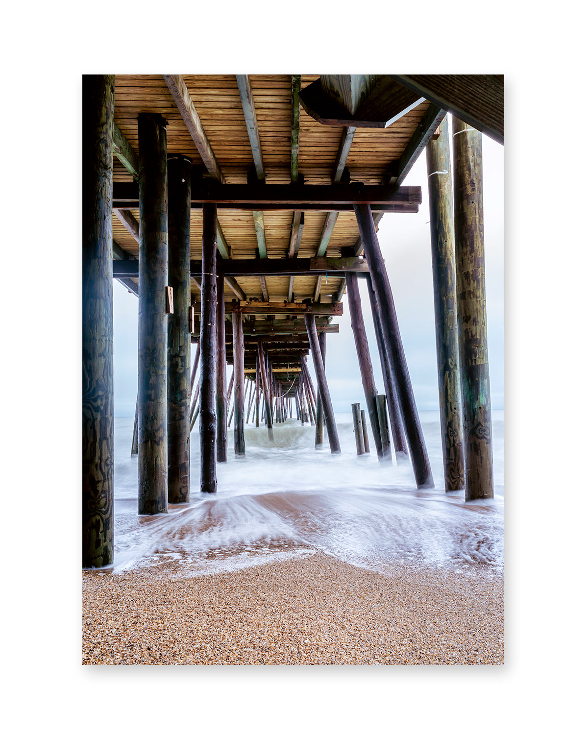 outer banks, avalon pier photograph art print by Wright and Roam