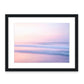 pastel pink abstract minimal ocean waves beach photograph, black frame by Wright and Roam
