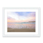 pastel pink and purple sunrise Wrightsville beach photograph, white frame by Wright and Roam
