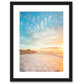 Sunrise Beach Print Black Wood Frame by Wright and Roam