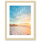 Sunrise Beach Print Natural Wood Frame by Wright and Roam