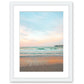 blue beach photograph, white frame by Wright and Roam