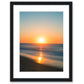 sunrise beach print, black frame by wright and roam