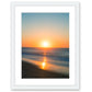 sunrise beach print, white frame by wright and roam