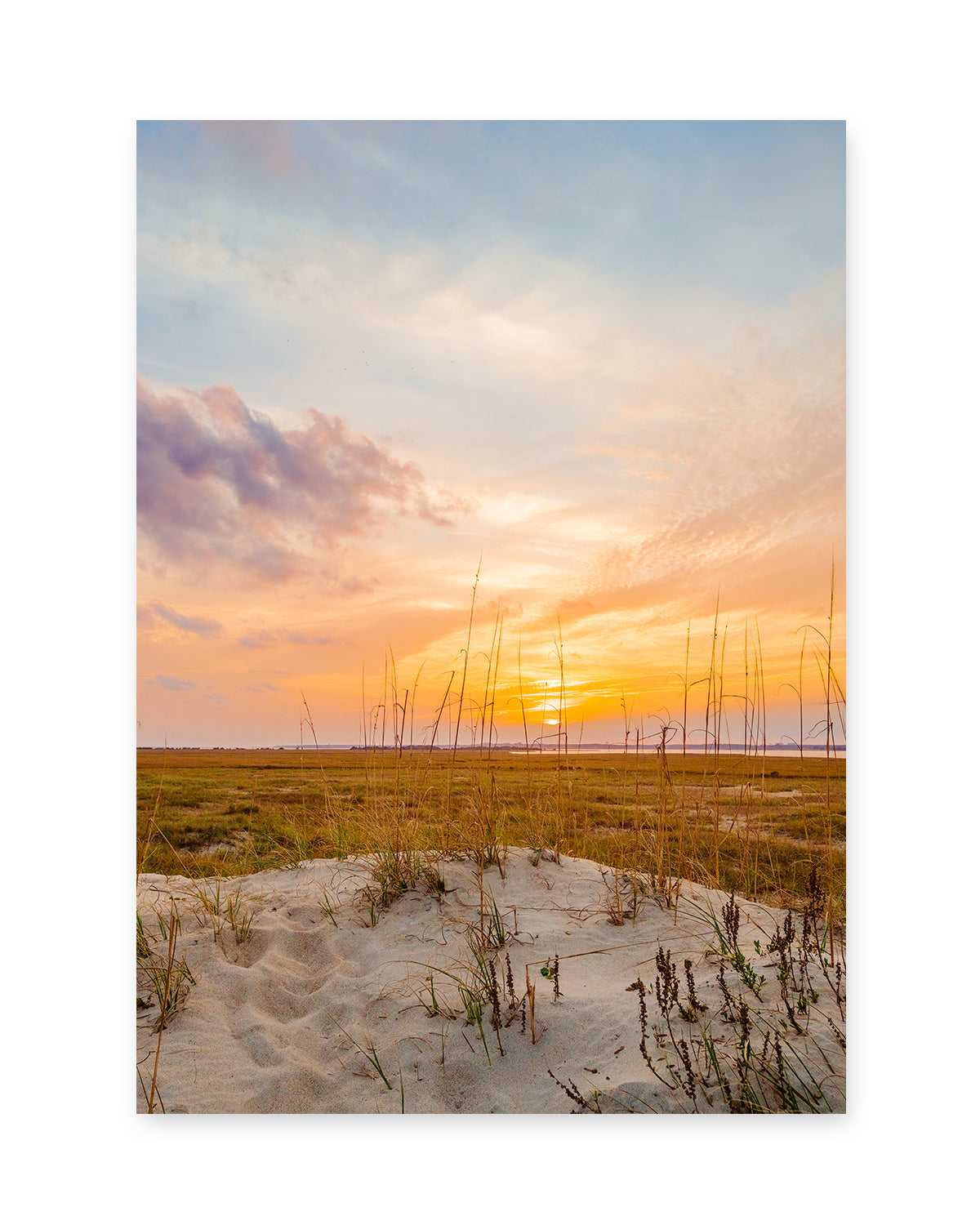 warm sunset sand dunes photograph