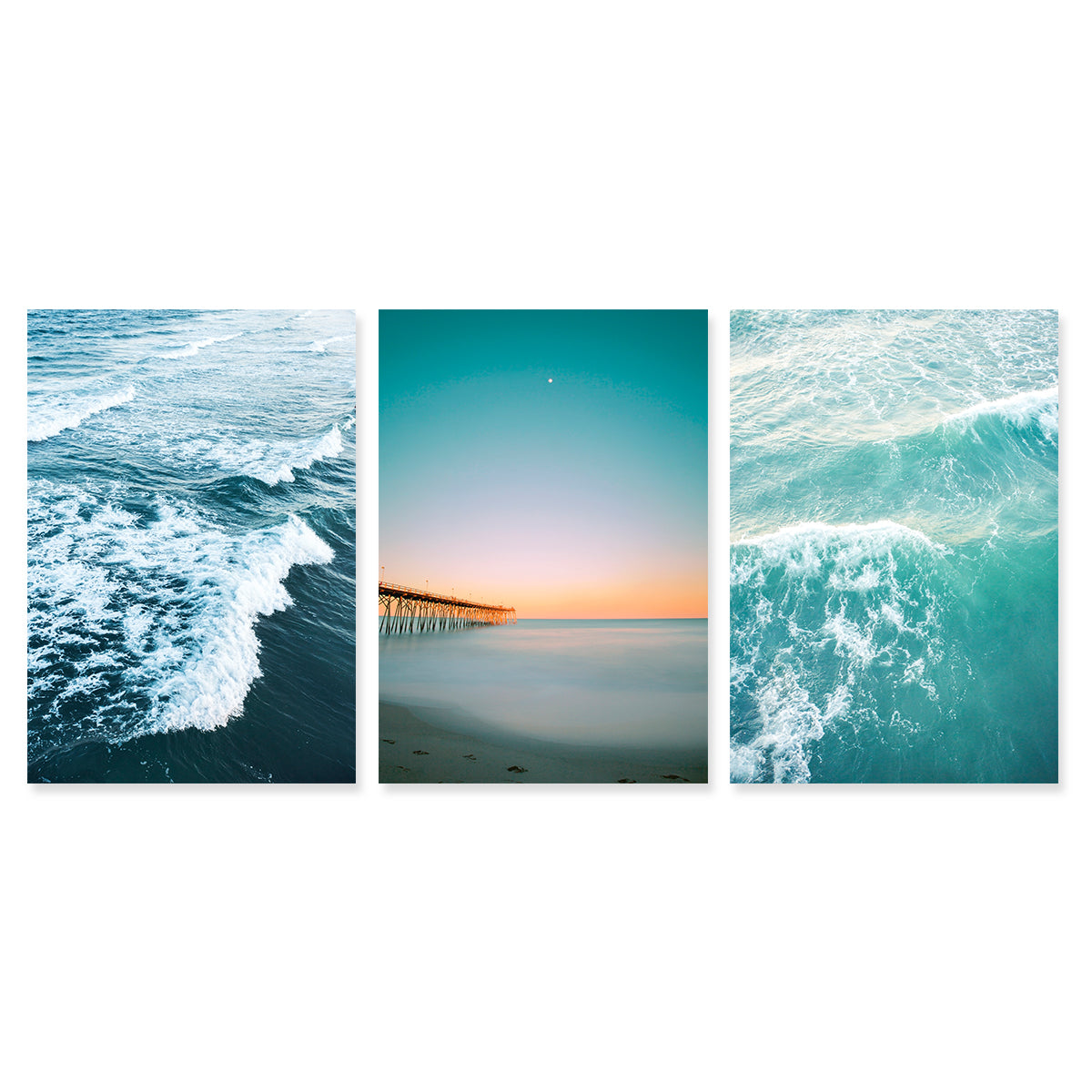 DREAMSCAPE 2024 THREE, Colour Photography Print Set, Set Of 3, Coastal Photography, Ocean Photography, North Coast Sunset, Home Decor, Wall Art