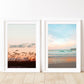set of 2 sunset tropical beach photographs, wright and roam