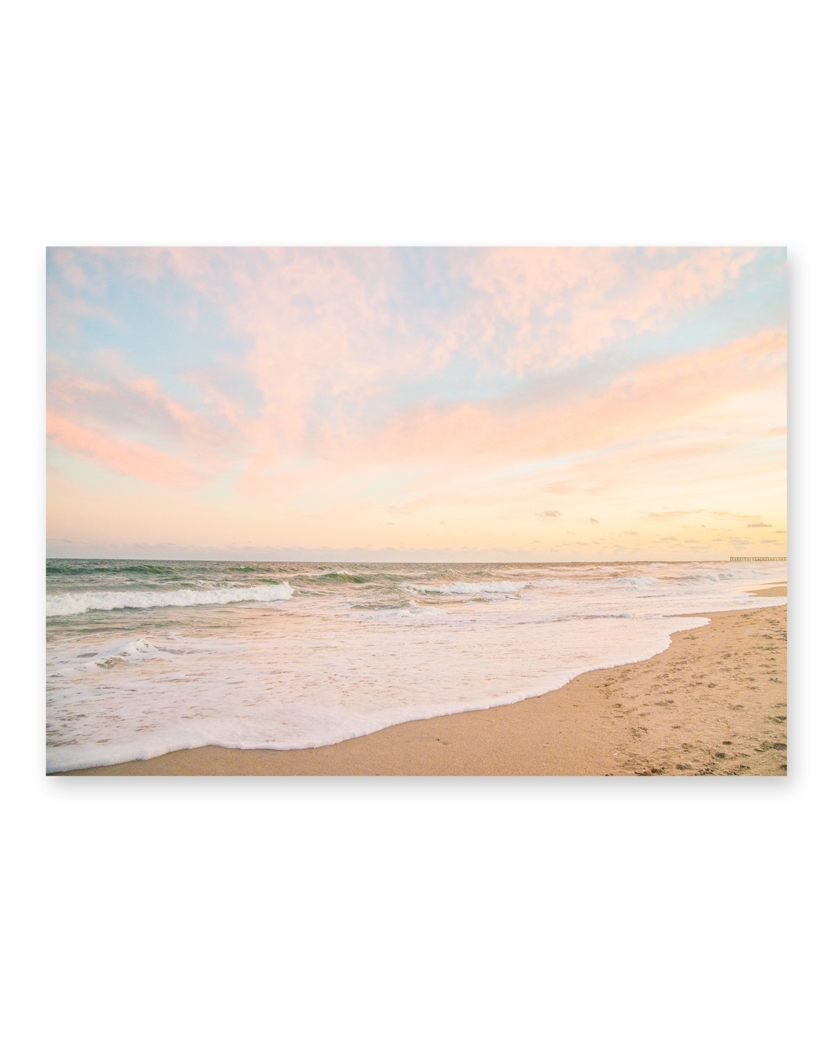 Pastel Warm Sunset on Wrightsville Beach Photograph by Wright and Roam
