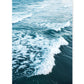 aerial photograph indigo blue ocean waves print by Wright and Roam