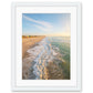 aerial wrightsville beach photograph, white frame