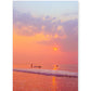 sunrise surf print, tropical beach photograph