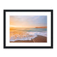 Sunny Colorful Sunrise Wrightsville Beach Photograph, Black Wood Frame by Wright and Roam
