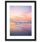 Pink Sunrise Beach Photograph, Black Frame by Wright and Roam