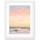 Pastel Warm Sunset Wrightsville Beach Photograph, White Frame by Wright and Roam