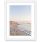Pastel Blue Sunrise Wrightsville Beach Photograph, White Frame By Wright and Roam