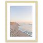 Pastel Blue Sunrise Wrightsville Beach Photograph, Natural Wood Frame By Wright and Roam