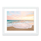 Pastel Colorful Sunset Wrightsville Beach Photograph, White Wood Frame by Wright and Roam
