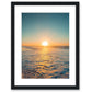 Teal Sunrise Beach Photograph, Black Frame by Wright and Roam