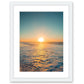 teal sunrise beach photograph white frame by Wright and Roam