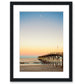 Kure Beach Pier, Warm Beach Sunset, Wright and Roam, Black Frame
