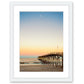Kure Beach Pier, Warm Beach Sunset, Wright and Roam, White Frame