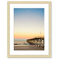 Kure Beach Pier, Warm Beach Sunset, Wright and Roam, Light Wood Frame